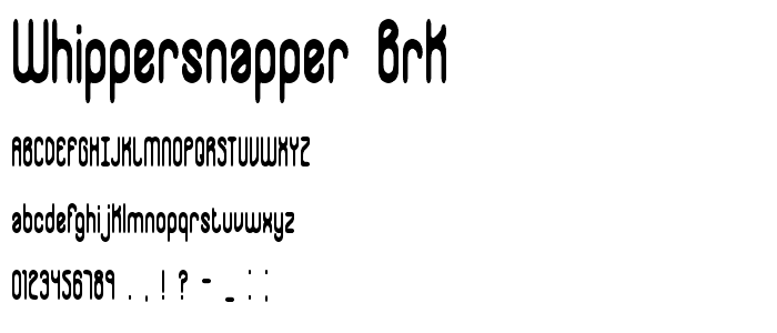 Whippersnapper BRK font